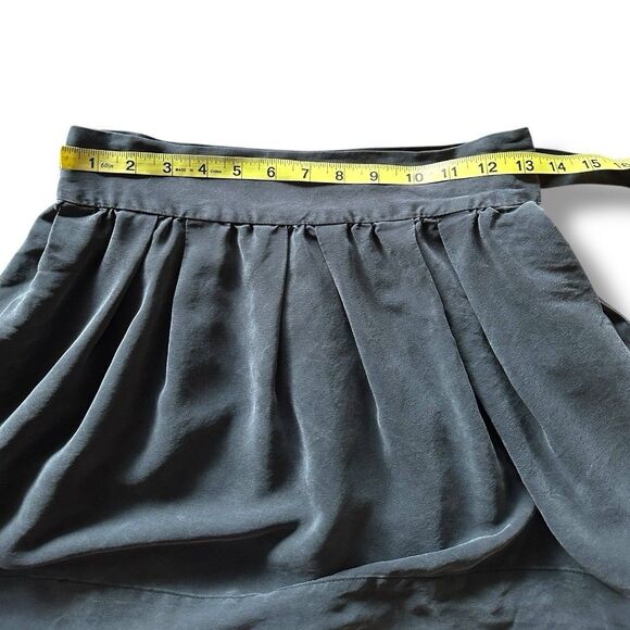 Bcbgeneration Pleated Mini Skirt Side Tie Y2K Size 4 Black Lightweight - Picture 7 of 7